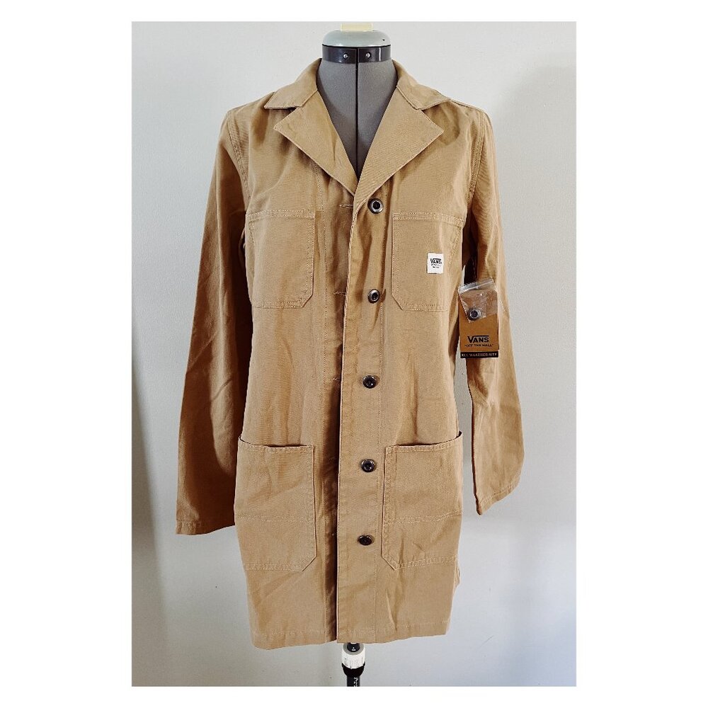 NWT Vans Sz S Utility Jacket Chore Coat Water Resistant Elk Tan